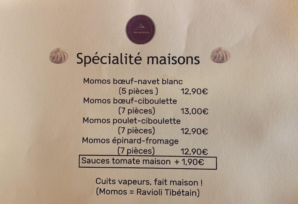 Restaurant Tibétain Pays des Neiges - Menu Image 2